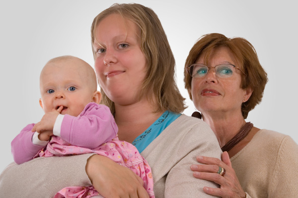 Controlling mom with baby