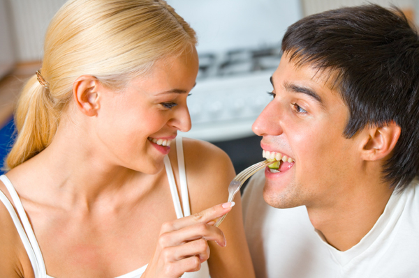 Couple Eating Dessert