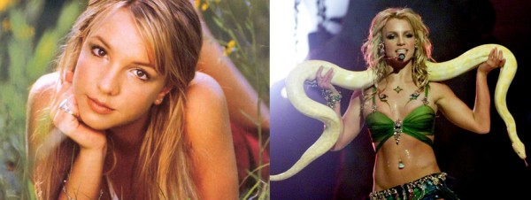 From a daisy flower to snake dancer, part one of Britney's extremes