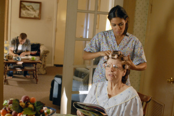 Louanne gets her hair done