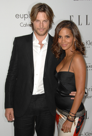 Halle and Gabriel at an Elle event