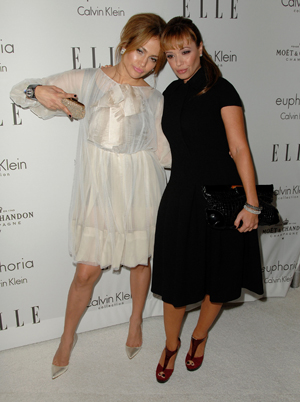 Jennifer Lopez and Leah Remini at the Elle Women in Hollywood event