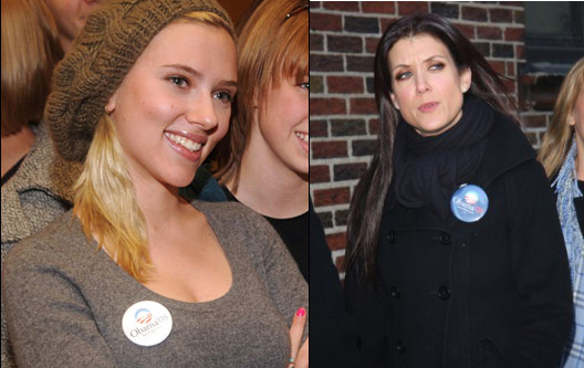 Scarlett and Kate love Obama