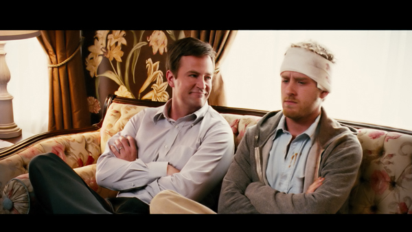 Matthew Perry shares a moment with his slightly disillusioned brother