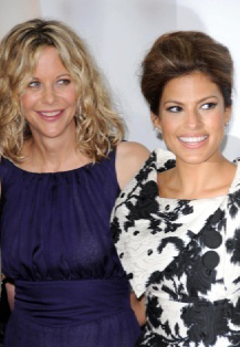 Meg and Eva are all smiles at The Women's premiere