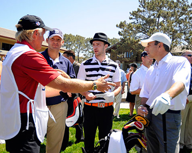 Tony, JT and Matt ready for a round