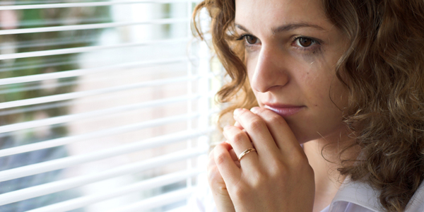 Woman looking anxious