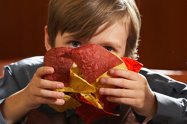 Autistic boy at a restaurant