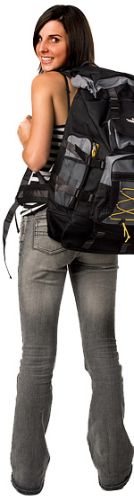 Girl backpacking