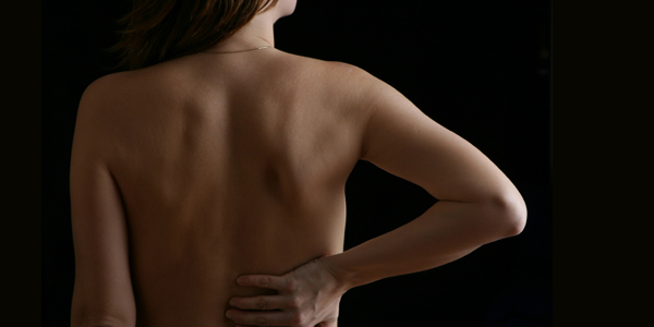 Woman with backpain.