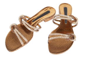 Beaded flat sandals