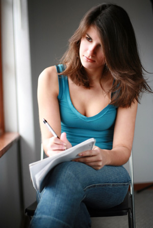Woman with Journal