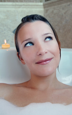 Bath with candles