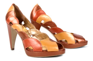 Colorful leather shoes