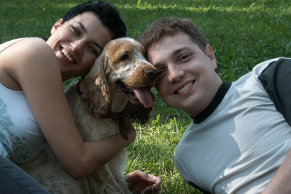 Couple with Dog