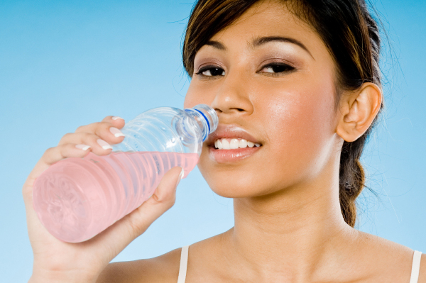 Woman with Water Bottle