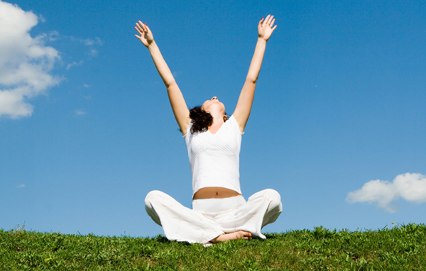 Woman exercising outdoors