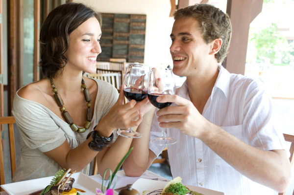Couple in Exotic Meal
