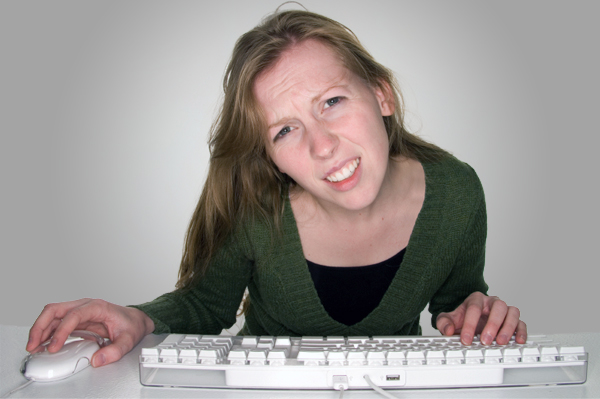 Confused Woman on Internet