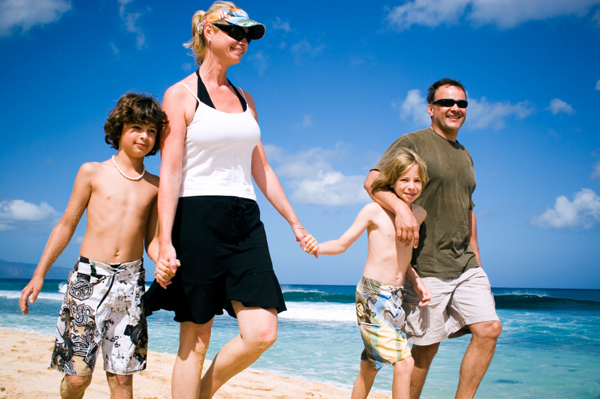 Happy Family on the Beach