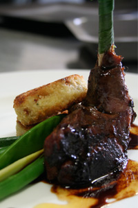 Sous Vide Guinea Fowl served with Sweet Potato Cakes
