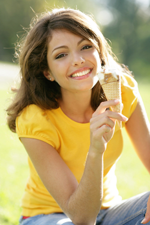fat man eating ice cream. Woman Eating Ice Cream