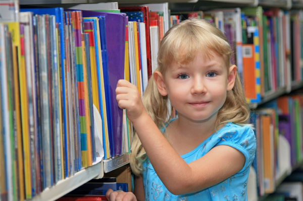 Little Girl at Library