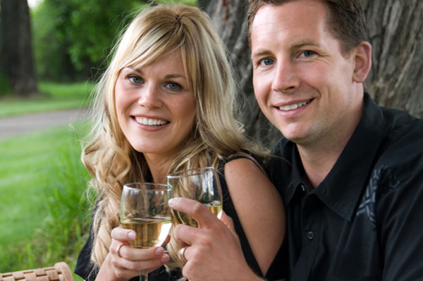 Married Couple Toasting