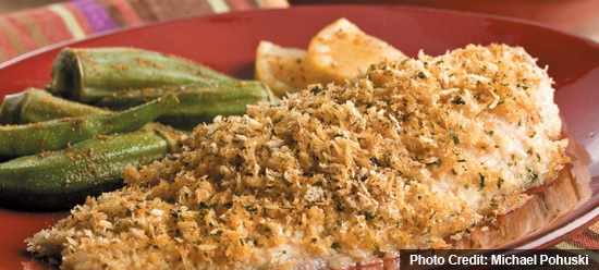 Baked Catfish with Seasoned Breadcrumbs