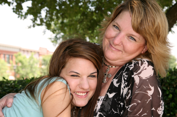 Mom visiting Daughter's School