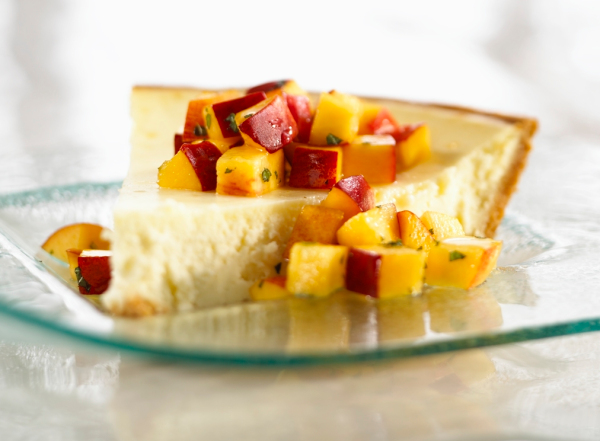 Nectarine cheesecake
