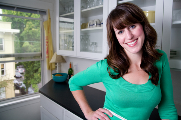 Young Woman in Clean Kitchen