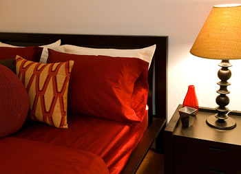 neat, orderly bedroom