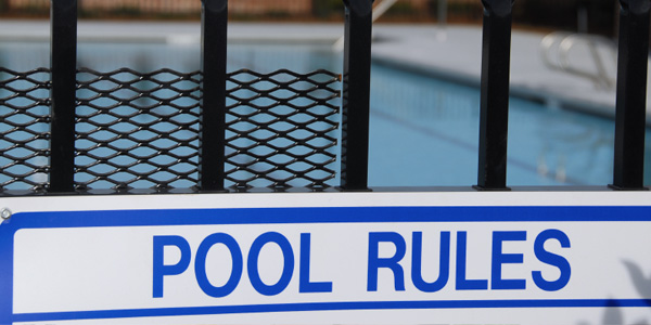Pool Rules Sign