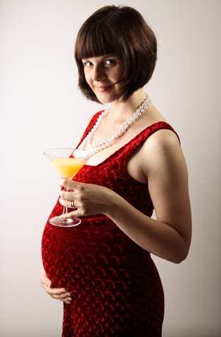 Pregnant Woman with Cocktail