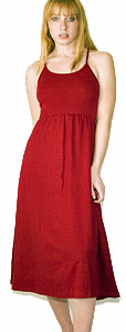 Red cotton dress