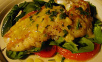 Snapper with Tomatoes and Spinach