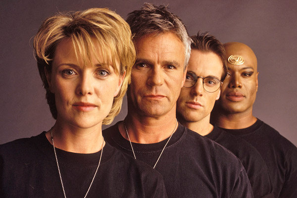 Stargate SG-1 team: Col Samantha Carter, Jack O'Neill, Dr Daniel Jackson, Teal'c