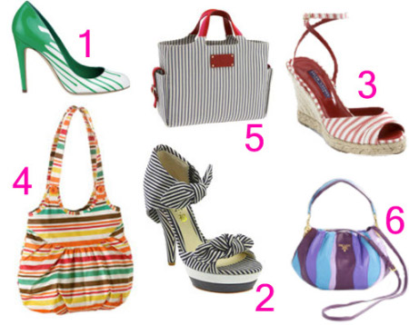 Striped Shoes & Bags