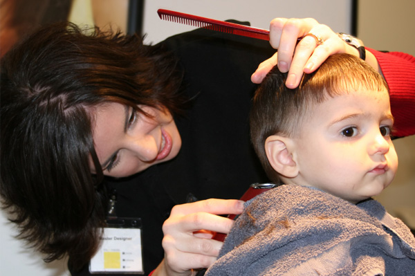 Toddler Getting Haircut Newsflash: babies and children have hair.