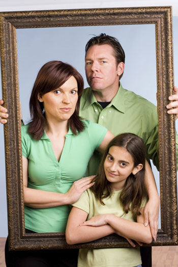 unhappy family portrait