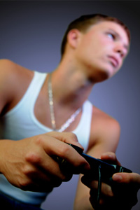 Boy Playing Video Game