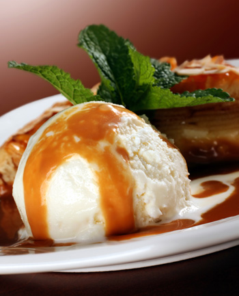  Dulce De Leche Chocolate Tart with Banana Five Spice Ice Cream