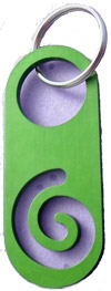 Green keychain - DownToTheWireDesigns