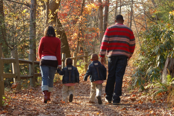 Family Walking Outdoors