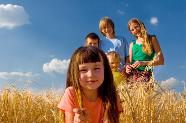 Family on Farm