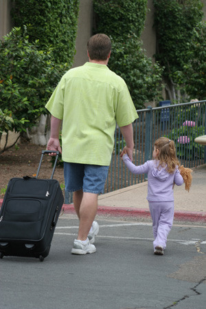 Father Picking Up Daughter