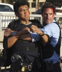 Fiennes and Cho in FlashForward