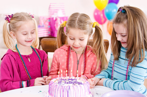 birthday cake decorations for girls. Girls at irthday party