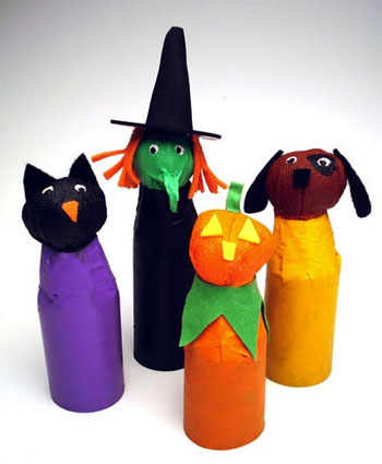 Halloween Craft Ideas Construction Paper on Materials Paper Towel Or Toilet Paper Rolls Paper Towels Masking